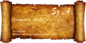 Szepesi Azár névjegykártya